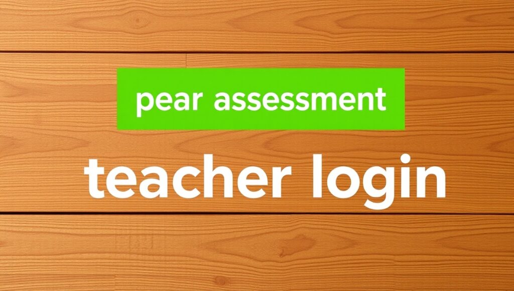 pear assessment teacher login